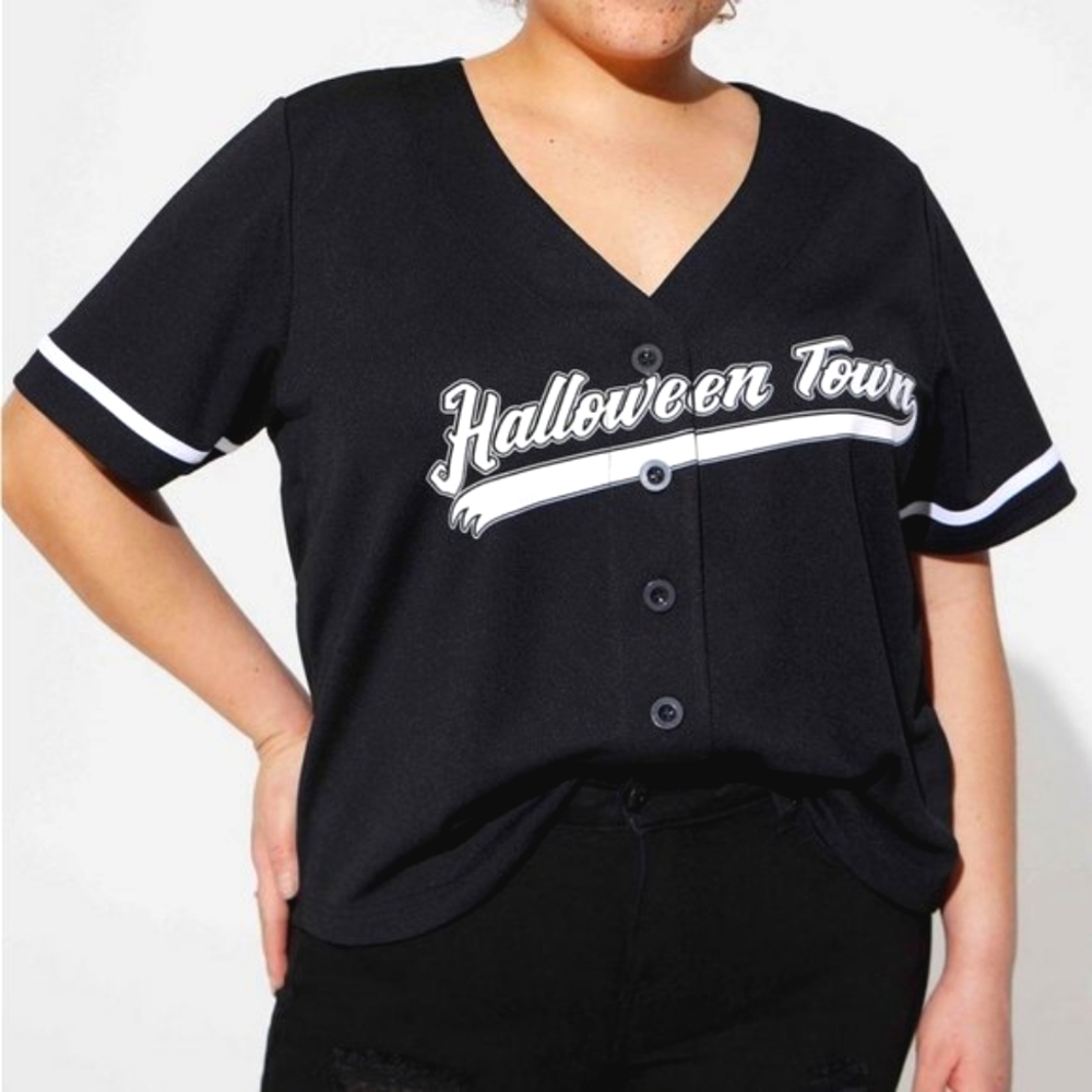 ❤️NWT TORRID NIGHTMARE BEFORE CHRISTMAS BASEBALL JERSEY SHIRT - SIZE 2X